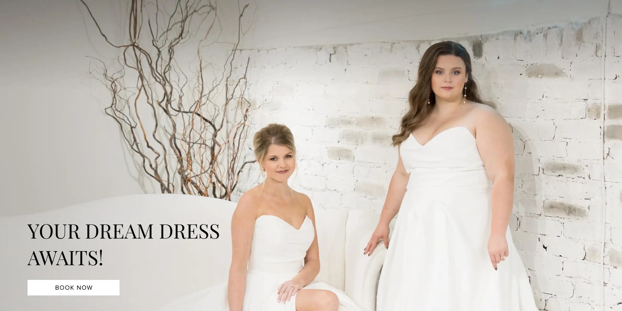 "Your Dream Dress Awaits!" banner for desktop